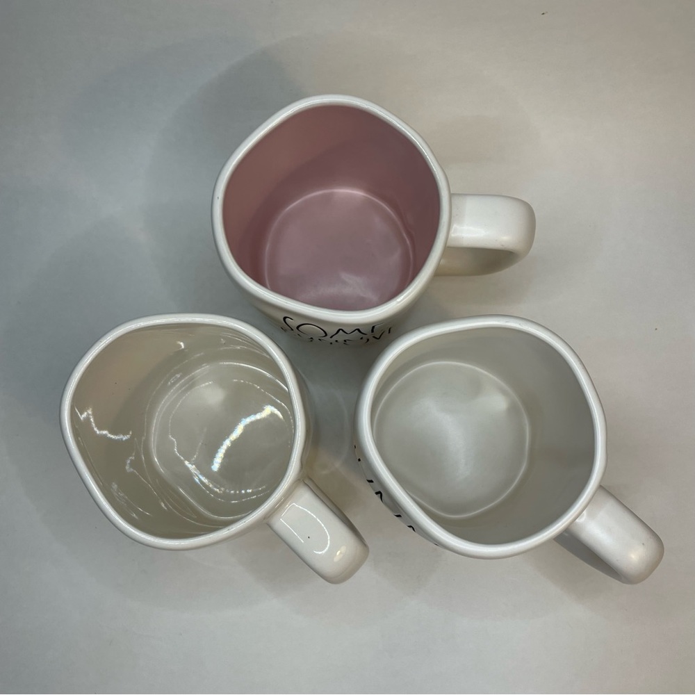 Lot of 3 Rae Dunn Easter White Pink Mugs Hunny Snuggle Bunny Some Bunny To Love - Picture 3 of 7